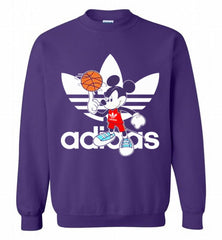 ADIDAS BASKETBALL MICKEY MOUSE DISNEY SPORTS Crewneck Sweatshirt - zezetee ADIDAS BASKETBALL MICKEY MOUSE DISNEY SPORTS Crewneck Sweatshirt - zezetee