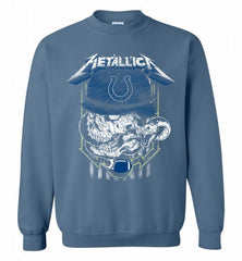Metallica Skull Snake Indianapolis Colts Crewneck Sweatshirt - zezetee Metallica Skull Snake Indianapolis Colts Crewneck Sweatshirt - zezetee