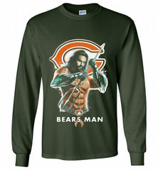 AQUAMAN CHICAGO BEARS MAN Gildan Long Shirt - zezetee AQUAMAN CHICAGO BEARS MAN Gildan Long Shirt - zezetee