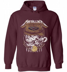 Metallica Skull Snake New Orleans Pelicans Hoodie - zezetee Metallica Skull Snake New Orleans Pelicans Hoodie - zezetee