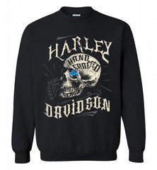HARLEY DAVIDSON SKULL Detroit Lions Crewneck Sweatshirt - zezetee HARLEY DAVIDSON SKULL Detroit Lions Crewneck Sweatshirt - zezetee