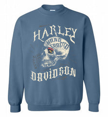 HARLEY DAVIDSON SKULL Florida Panthers Crewneck Sweatshirt - zezetee HARLEY DAVIDSON SKULL Florida Panthers Crewneck Sweatshirt - zezetee
