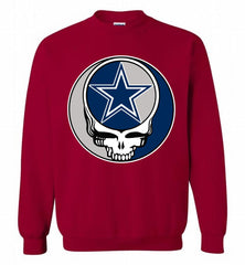 Dallas Cowboys Grateful Dead Logo Band Crewneck Sweatshirt - zezetee Dallas Cowboys Grateful Dead Logo Band Crewneck Sweatshirt - zezetee