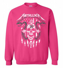 Metallica Snake Skull Dallas Stars Logo Crewneck Sweatshirt - zezetee Metallica Snake Skull Dallas Stars Logo Crewneck Sweatshirt - zezetee