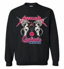 Metallica St Louis Cardinals Logo Crewneck Sweatshirt - zezetee Metallica St Louis Cardinals Logo Crewneck Sweatshirt - zezetee
