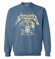 Metallica We Don't Give A Shit Anaheim Ducks Crewneck Sweatshirt - zezetee Metallica We Don't Give A Shit Anaheim Ducks Crewneck Sweatshirt - zezetee