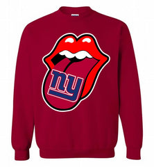 New York Giants  x The Rolling Stones Logo Crewneck Sweatshirt - zezetee New York Giants  x The Rolling Stones Logo Crewneck Sweatshirt - zezetee