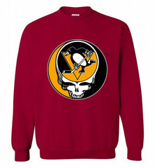 NHL TEAM PITTSBURGH PENGUINS X GRATEFUL DEAD LOGO BAND Crewneck Sweatshirt - zezetee NHL TEAM PITTSBURGH PENGUINS X GRATEFUL DEAD LOGO BAND Crewneck Sweatshirt - zezetee