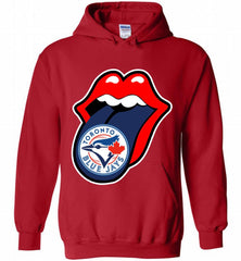 Toronto Blue Jays  x The Rolling Stones Logo Hoodie - zezetee Toronto Blue Jays  x The Rolling Stones Logo Hoodie - zezetee