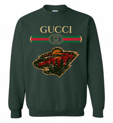 Gucci Minnesota Wild Logo Crewneck Sweatshirt - zezetee Gucci Minnesota Wild Logo Crewneck Sweatshirt - zezetee