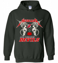 Metallica New Jersey Devils Logo Hoodie - zezetee Metallica New Jersey Devils Logo Hoodie - zezetee