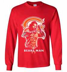 AQUAMAN CHICAGO BEARS MAN Gildan Long Shirt - zezetee AQUAMAN CHICAGO BEARS MAN Gildan Long Shirt - zezetee