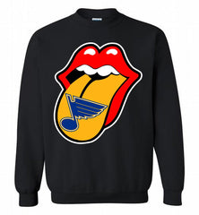 St Louis Blues  x The Rolling Stones Logo Crewneck Sweatshirt - zezetee St Louis Blues  x The Rolling Stones Logo Crewneck Sweatshirt - zezetee