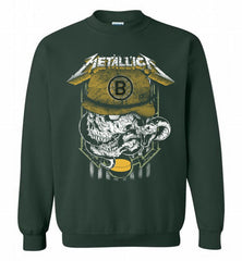 Metallica Skull Snake Boston Bruins Crewneck Sweatshirt - zezetee Metallica Skull Snake Boston Bruins Crewneck Sweatshirt - zezetee