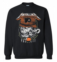 Metallica Skull Snake Philadelphia Flyers Crewneck Sweatshirt - zezetee Metallica Skull Snake Philadelphia Flyers Crewneck Sweatshirt - zezetee