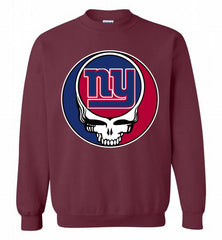New York Giants Grateful Dead Logo Band Crewneck Sweatshirt - zezetee New York Giants Grateful Dead Logo Band Crewneck Sweatshirt - zezetee