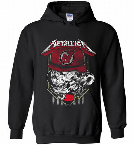 Metallica Skull Snake New Jersey Devils Hoodie - zezetee Metallica Skull Snake New Jersey Devils Hoodie - zezetee