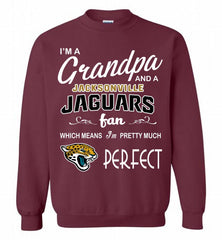 I'M A Grandpa And A Jacksonville Jaguars Pretty Much Perfect Crewneck Sweatshirt - zezetee I'M A Grandpa And A Jacksonville Jaguars Pretty Much Perfect Crewneck Sweatshirt - zezetee