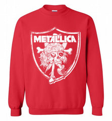 Oakland Raiders Metallica Mashup Crewneck Sweatshirt - zezetee Oakland Raiders Metallica Mashup Crewneck Sweatshirt - zezetee
