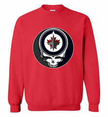 NHL TEAM WINNIPEG JETS X GRATEFUL DEAD LOGO BAND Crewneck Sweatshirt - zezetee NHL TEAM WINNIPEG JETS X GRATEFUL DEAD LOGO BAND Crewneck Sweatshirt - zezetee