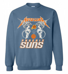 Metallica Phoenix Sun Logo Crewneck Sweatshirt - zezetee Metallica Phoenix Sun Logo Crewneck Sweatshirt - zezetee