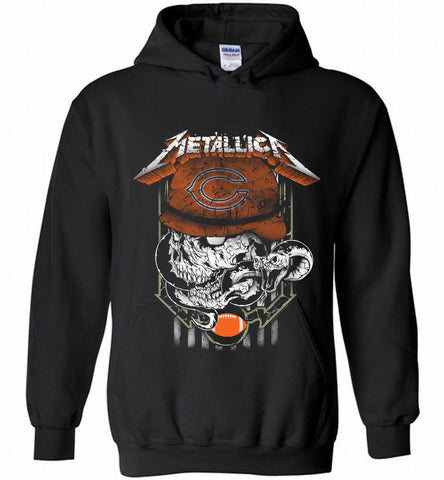 Metallica Skull Snake Chicago Bears Hoodie - zezetee Metallica Skull Snake Chicago Bears Hoodie - zezetee