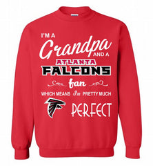 I'M A Grandpa And A Atlanta Falcons Pretty Much Perfect Crewneck Sweatshirt - zezetee I'M A Grandpa And A Atlanta Falcons Pretty Much Perfect Crewneck Sweatshirt - zezetee
