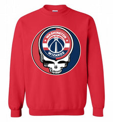 Washington Wizards Grateful Dead Logo Band Crewneck Sweatshirt - zezetee Washington Wizards Grateful Dead Logo Band Crewneck Sweatshirt - zezetee