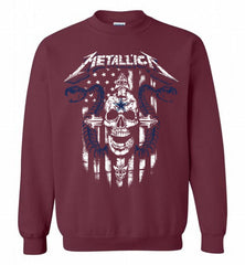 Metallica Snake Skull Dallas Cowboys Logo Crewneck Sweatshirt - zezetee Metallica Snake Skull Dallas Cowboys Logo Crewneck Sweatshirt - zezetee