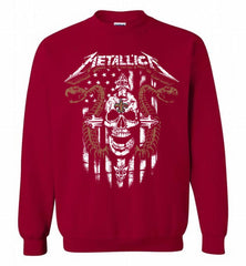 Metallica Snake Skull New Orleans Saints Logo Crewneck Sweatshirt - zezetee Metallica Snake Skull New Orleans Saints Logo Crewneck Sweatshirt - zezetee