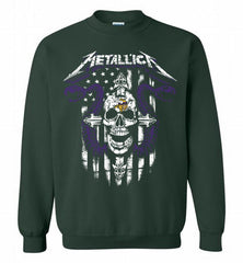 Metallica Snake Skull Minnesota Vikings Logo Crewneck Sweatshirt - zezetee Metallica Snake Skull Minnesota Vikings Logo Crewneck Sweatshirt - zezetee