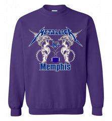 Metallica Memphis Tigers Logo Crewneck Sweatshirt - zezetee Metallica Memphis Tigers Logo Crewneck Sweatshirt - zezetee