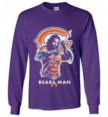 AQUAMAN CHICAGO BEARS MAN Gildan Long Shirt - zezetee AQUAMAN CHICAGO BEARS MAN Gildan Long Shirt - zezetee