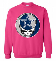 Dallas Cowboys Grateful Dead Logo Band Crewneck Sweatshirt - zezetee Dallas Cowboys Grateful Dead Logo Band Crewneck Sweatshirt - zezetee