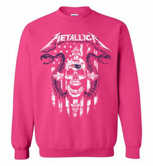 Metallica Snake Skull New England Patriots Logo Crewneck Sweatshirt - zezetee Metallica Snake Skull New England Patriots Logo Crewneck Sweatshirt - zezetee