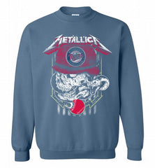 Metallica Skull Minnesota Twins Logo Crewneck Sweatshirt - zezetee Metallica Skull Minnesota Twins Logo Crewneck Sweatshirt - zezetee