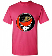 NHL TEAM ANAHEIM DUCKS X GRATEFUL DEAD LOGO BAND Shirt - zezetee NHL TEAM ANAHEIM DUCKS X GRATEFUL DEAD LOGO BAND Shirt - zezetee