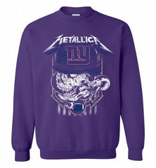 Metallica Skull Snake New York Giants Crewneck Sweatshirt - zezetee Metallica Skull Snake New York Giants Crewneck Sweatshirt - zezetee