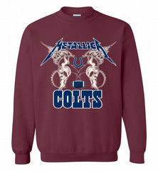 Metallica Indianapolis Colts Logo Crewneck Sweatshirt - zezetee Metallica Indianapolis Colts Logo Crewneck Sweatshirt - zezetee