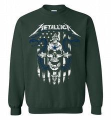 Metallica Snake Skull Dallas Cowboys Logo Crewneck Sweatshirt - zezetee Metallica Snake Skull Dallas Cowboys Logo Crewneck Sweatshirt - zezetee