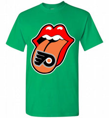 Philadelphia Flyers  x The Rolling Stones Logo Shirt - zezetee Philadelphia Flyers  x The Rolling Stones Logo Shirt - zezetee