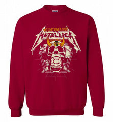 Metallica We Don't Give A Shit Chicago Blackhawks Crewneck Sweatshirt - zezetee Metallica We Don't Give A Shit Chicago Blackhawks Crewneck Sweatshirt - zezetee