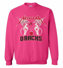 Metallica Arizona Diamondbacks Logo Crewneck Sweatshirt - zezetee Metallica Arizona Diamondbacks Logo Crewneck Sweatshirt - zezetee