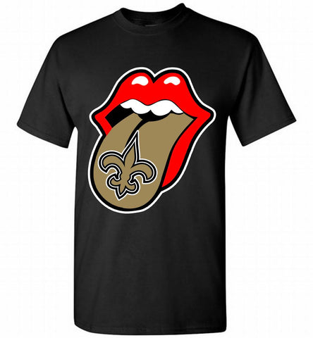 New Orleans Saints x The Rolling Stones Logo Shirt - zezetee New Orleans Saints x The Rolling Stones Logo Shirt - zezetee