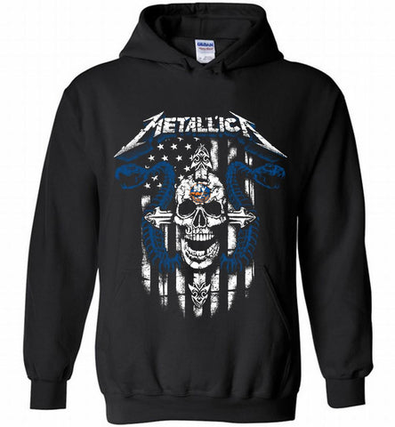 Metallica Snake Skull New York Islanders Logo Hoodie - zezetee Metallica Snake Skull New York Islanders Logo Hoodie - zezetee