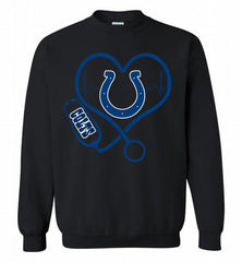 Nurse Heartbeat Indianapolis Colts Crewneck Sweatshirt - zezetee Nurse Heartbeat Indianapolis Colts Crewneck Sweatshirt - zezetee