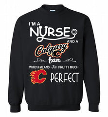 I'M A Nurse And A Calgary Flames Fans Gift Crewneck Sweatshirt - zezetee I'M A Nurse And A Calgary Flames Fans Gift Crewneck Sweatshirt - zezetee