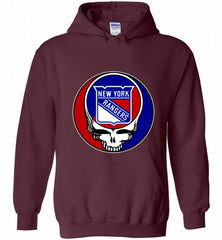 NHL TEAM NEW YORK RANGERS X GRATEFUL DEAD LOGO BAND Hoodie - zezetee NHL TEAM NEW YORK RANGERS X GRATEFUL DEAD LOGO BAND Hoodie - zezetee