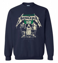 Metallica We Don't Give A Shit Boston Celtics Crewneck Sweatshirt - zezetee Metallica We Don't Give A Shit Boston Celtics Crewneck Sweatshirt - zezetee