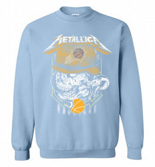 Metallica Skull Snake Phoenix Sun Crewneck Sweatshirt - zezetee Metallica Skull Snake Phoenix Sun Crewneck Sweatshirt - zezetee